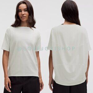 Athleisure | Lululemon Back in Action Organic Tee | Short Sleeve | Off White XL